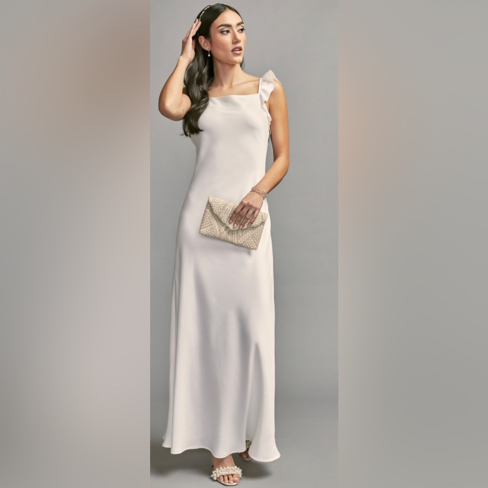 White Satin Wedding Dress
